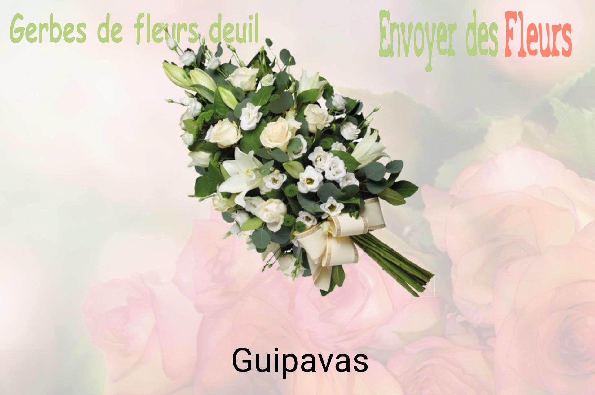 Gerbe de fleurs de deuil livrée à Guipavas